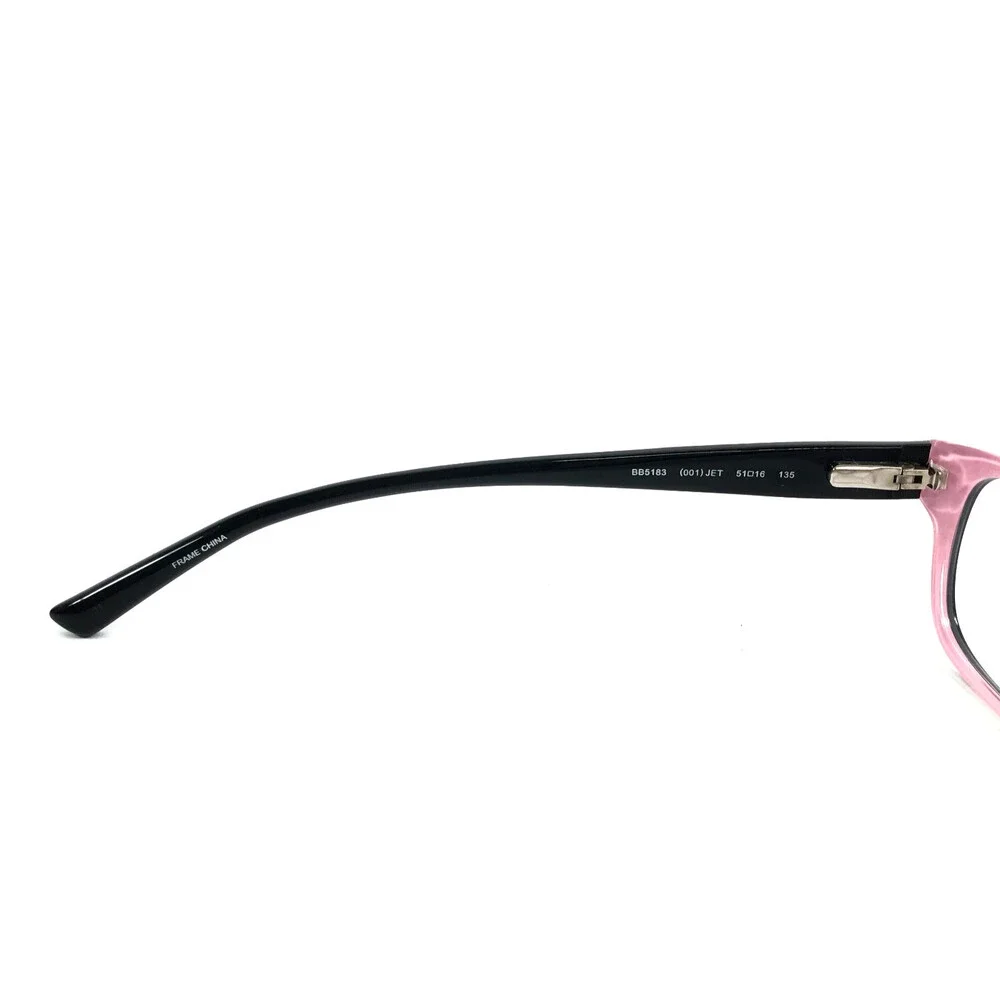Bebe Eyeglasses Frames BB5183 001 JET Black Pink Cat Eye Full Rim 51-16-135